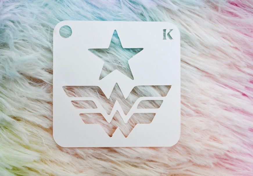 Wonder woman stencil 2 x 2
