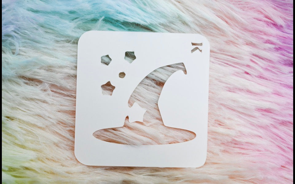 witch hat stencil 2x2