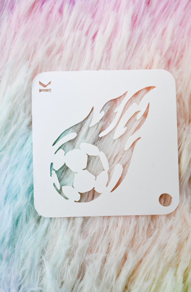 Soccer ball stencil 2 x 2