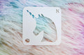 Z7 unicorn stencil 2x2 inches
