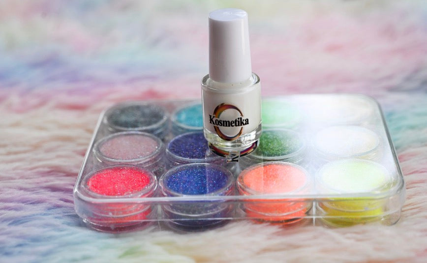 Neon glitter tattoos Pallet and adhesive