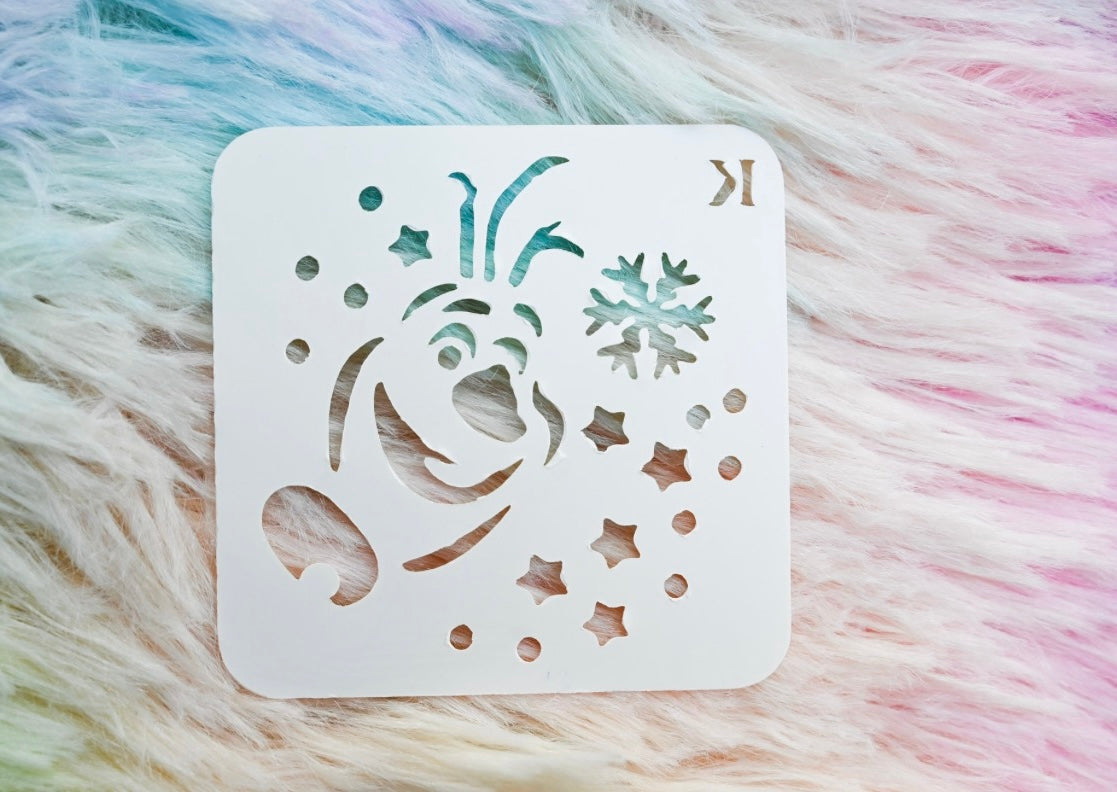 Olaf stencil 2x2in